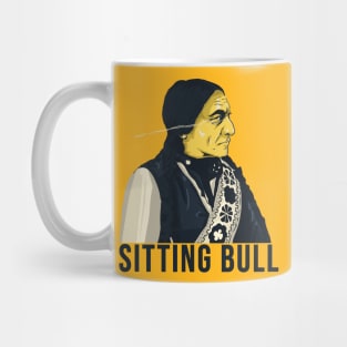 Sitting Bull Vector Art Design 2 Mug